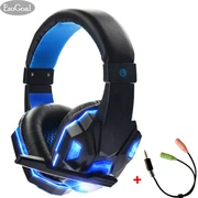 EsoGoal Wired Gaming Headset Head-Mounted Luminous Earbuds With Microp